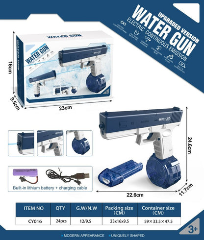 Fully Automatic Continuous Electric Water Gun Glock - Blue