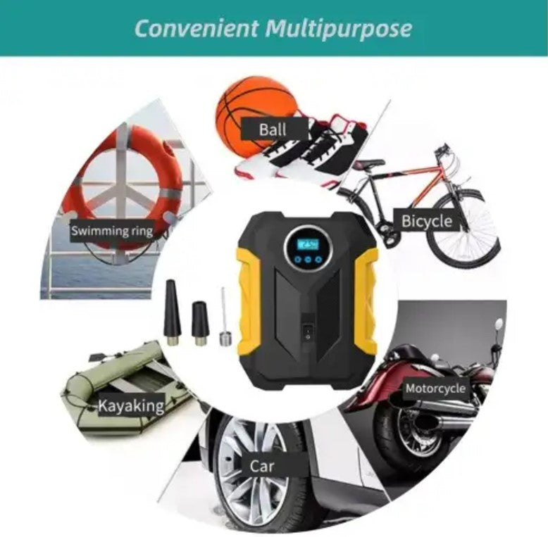Digital Car Tyre Pump With One Touch Function